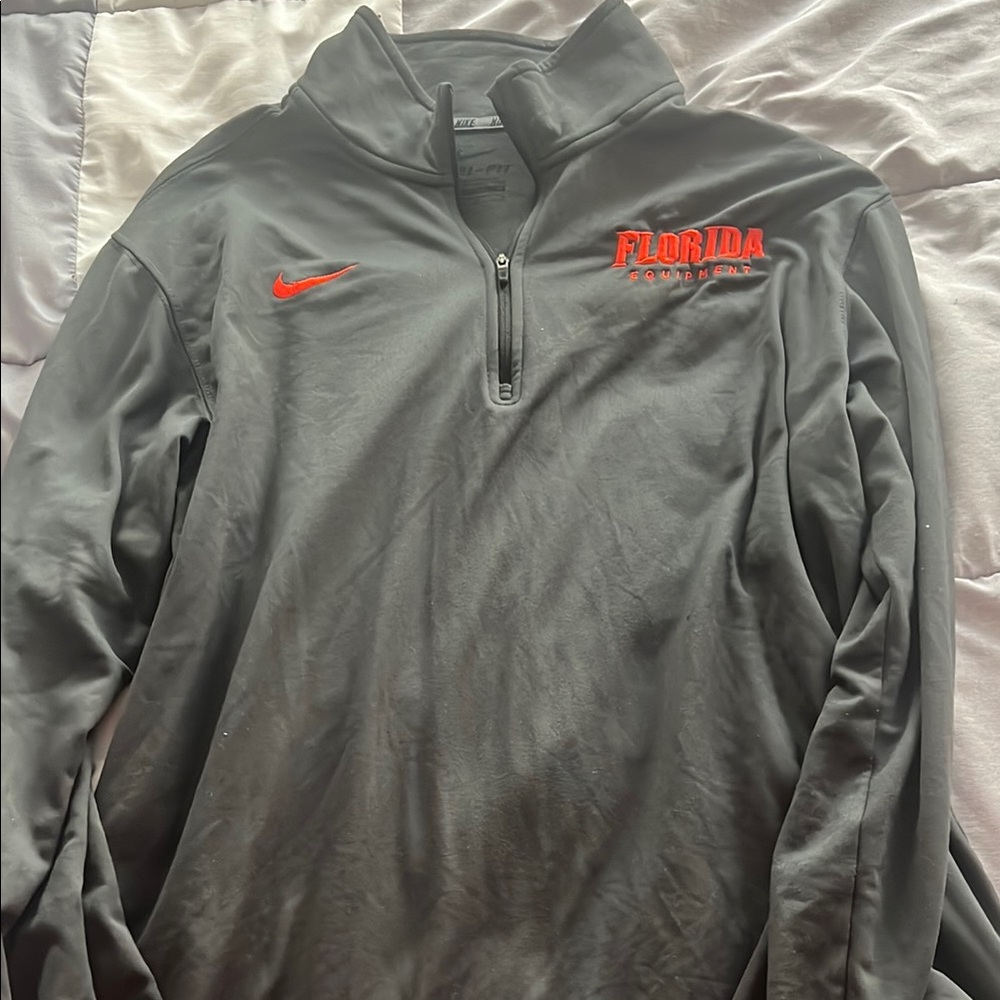 Nike Grey Florida Gators Equipment Pullover